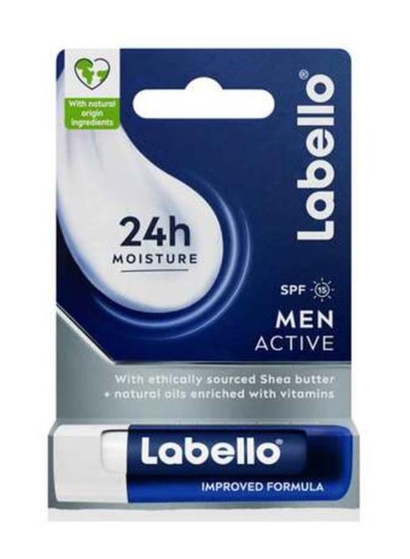 Labello SPF15 Men Active Lip Care Balm, 4.8g