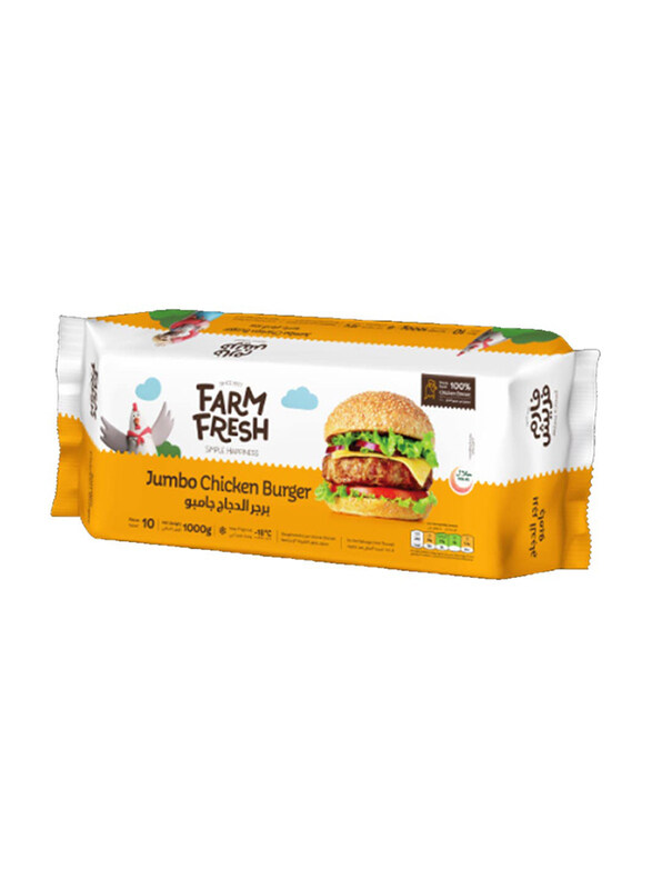 

Farm Fresh Chicken Burger Jumbo Polybag, 1000g