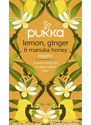 Pukka Organic Lemon, Ginger & Manuka Honey Herbal Tea - 40g