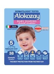 Alokozay Premium Baby Diapers, Size 5, 12-17 kg, 38 Count