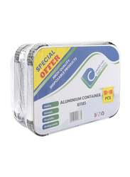 Right Choice High Quality Disposable 83185 Aluminium Container, 20 Pieces, Silver