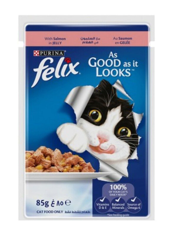 

Felix As Good As It Looks Salmon in Jelly Adult Cat Wet Food, 85g