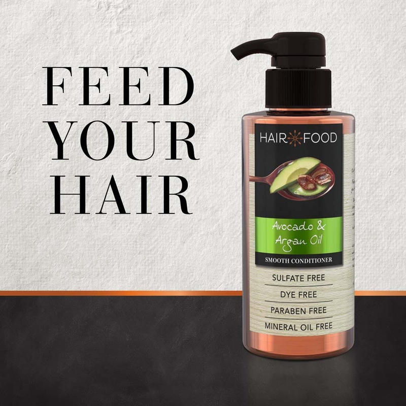 Hair Food Sulfate Free Dye Free Smoothing Treatment Argan Oil & Avocado Conditioner, 300ml