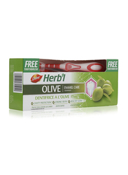 Dabur Herbal Olive Toothpaste & Toothbrush, 2 Piece, 150gm