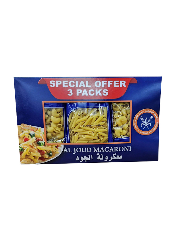 KFMB Al joud Assorted Macaroni, 3 x 400g