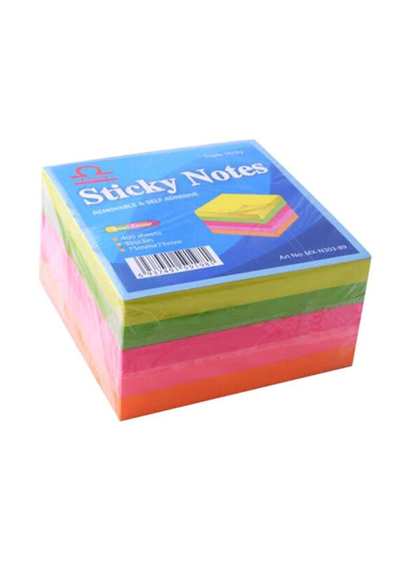 

Libra Colour Sticky Notes, 3 x 3-inch, 400 Sheets, Multicolour