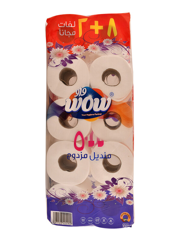 

Wow Toilet Paper Roll, 10 x 500 Sheets