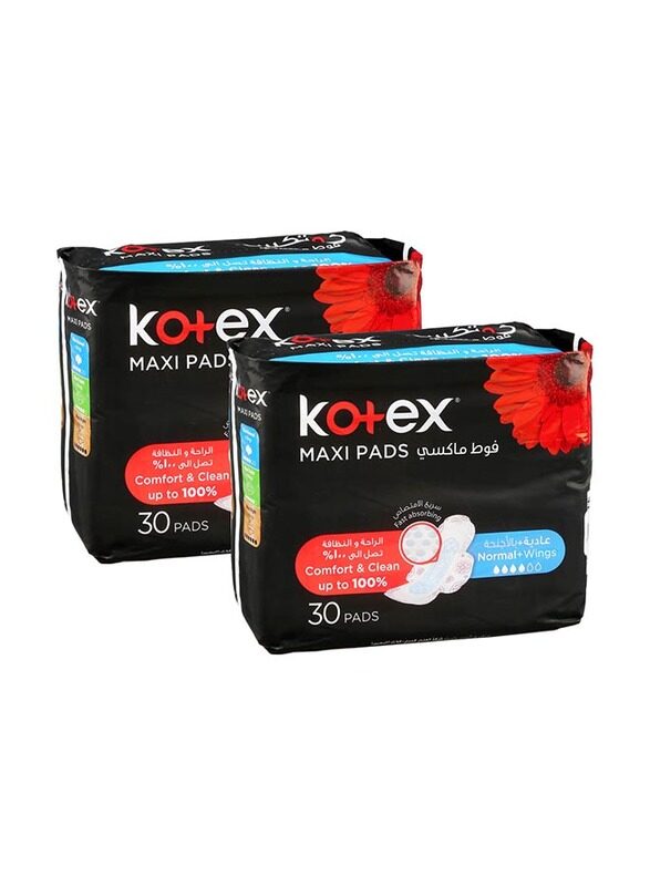 

Kotex Maxi Slim Sanitary Pads, 2 x 30 Pieces