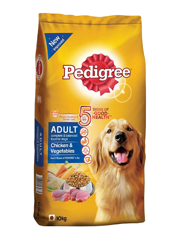 Pedigree Chicken & Vegetables Dry Dog Food, 10Kg