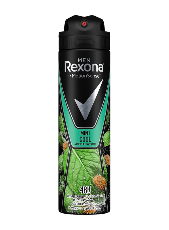 

Rexona Men Antiperspirant Deodorant Spray Mint Cool and Cedarwood, 150 ml