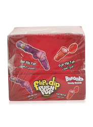 Push Pop Flip N Dip Strawberry Flavor Hard Candy - 12 x 25g