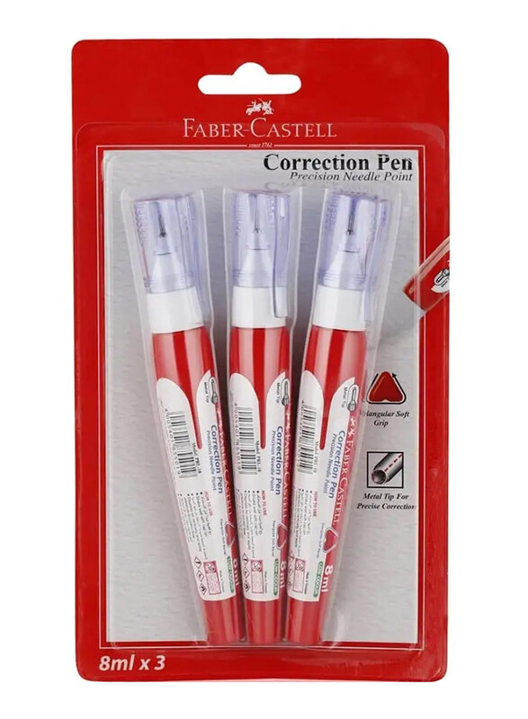 

Faber Castell Correction Pen Set, 3 x 8 ml