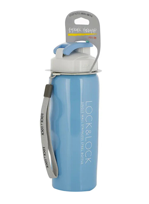 

Lock & Lock 550ml Stainless Steel Water Bottle, Blue