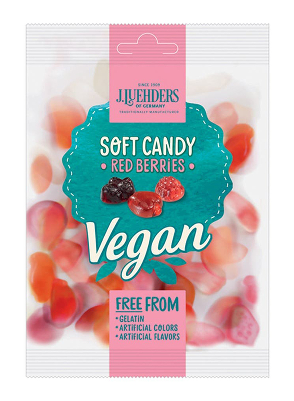 J.Luehders Vegan Red Berries Soft Candies, 45g