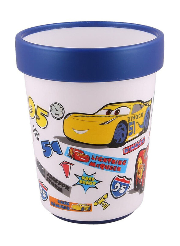 

Stor Cars Stickers Non Slip Premium Lid Tumbler, 260ml, White/Blue