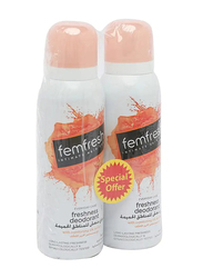 Femfresh Intimate Skin Care Freshness Deodorant, 2 x 125ml