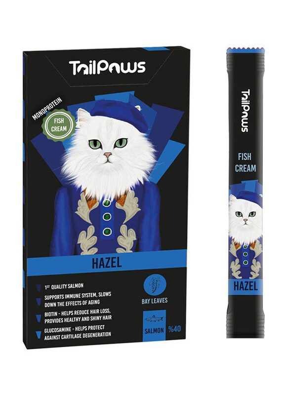 

Tailpaws Hazel Fish with Bay Leaves Cat Treat Dry Food, 5 x 15g