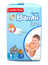 Bambi Diapers #3 Medium 6-11 Kg - 70 Diapers