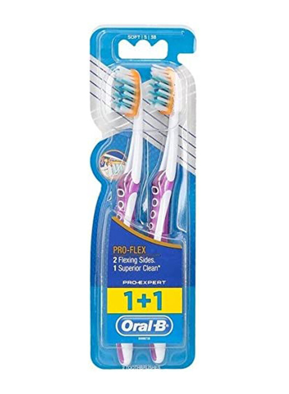 

Oral B Pro-Expert Pro-Flex 38 Soft Toothbrush, 2 Pieces