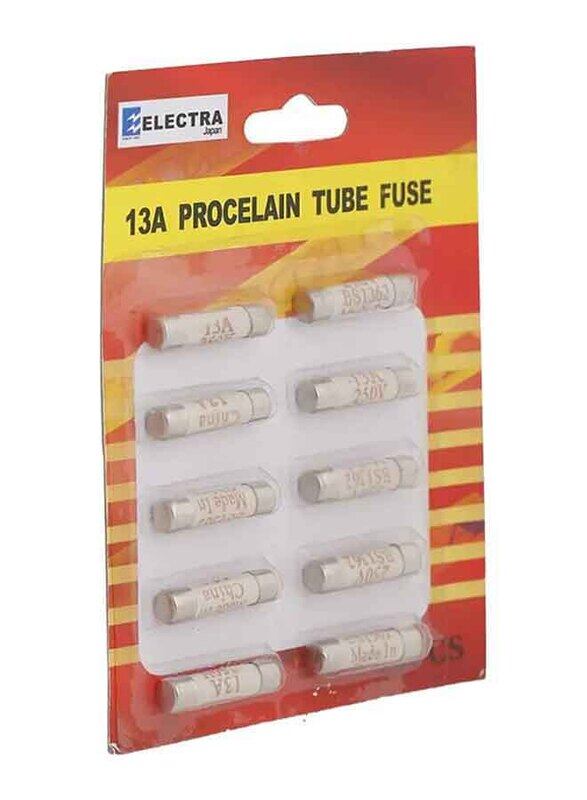 

Electra 13A Procelain Tube Fuse, 10 Pieces, Gold