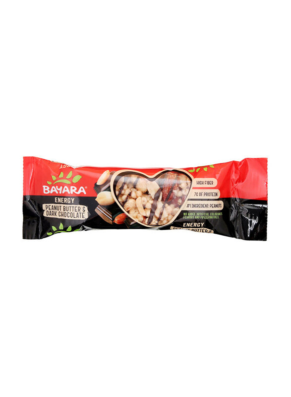 

Bayara Energy Peanut Butter & Dark Chocolate Bar, 40g