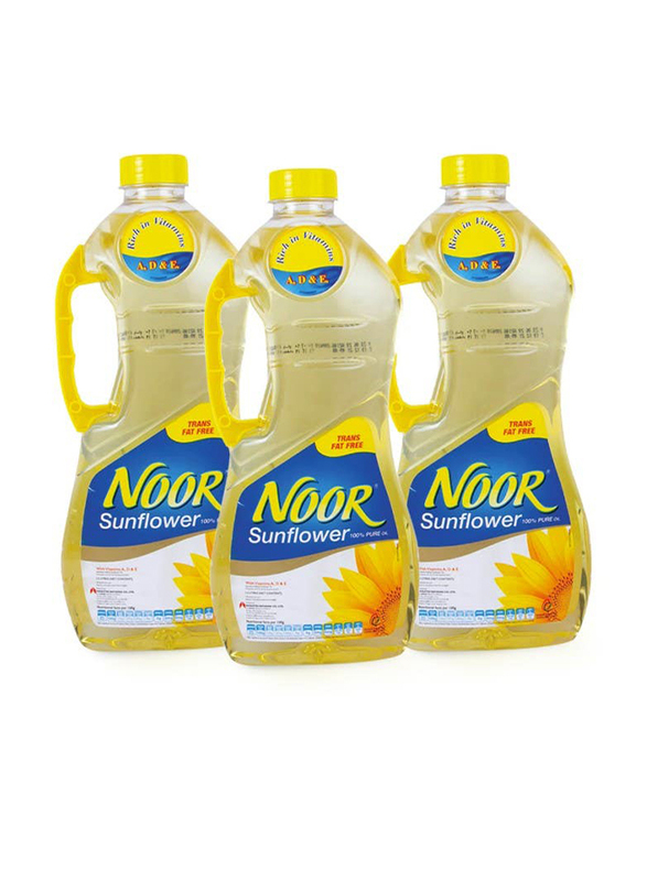 Noor Sunflower Oil, 3 x 1.5 Liters