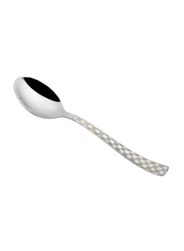 Kedge Sobar Dinner Spoon, 6 Pieces, Silver