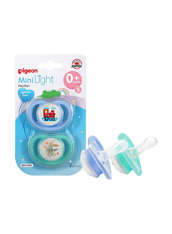 Pigeon Minilight Baby Boy Pacifier Twin, Small, Multicolour