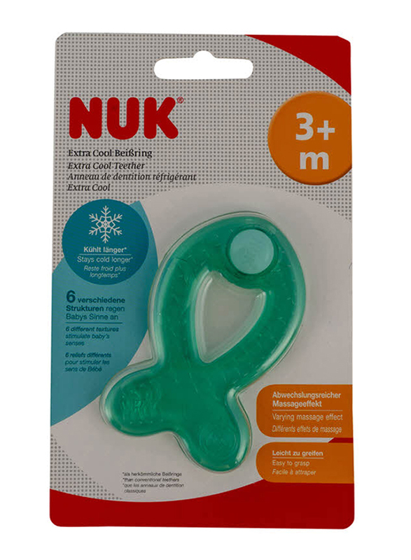 Nuk Extra Cool Teether for 3 Months Plus Babies, Green