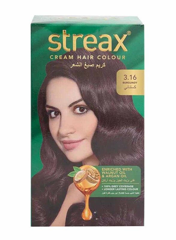 Streax Cream Hair Colour, 100g, 3.16 Burgundy