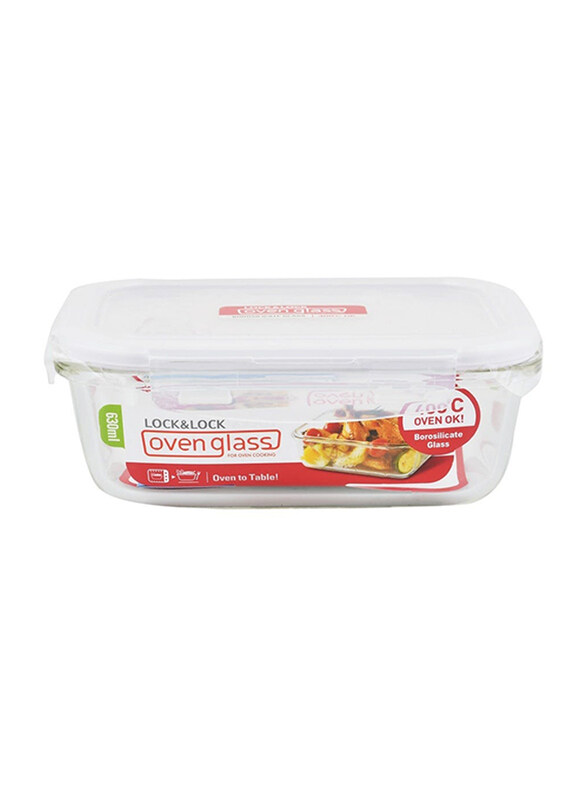 

Lock & Lock Rectangle Food Container, 630ml, Clear