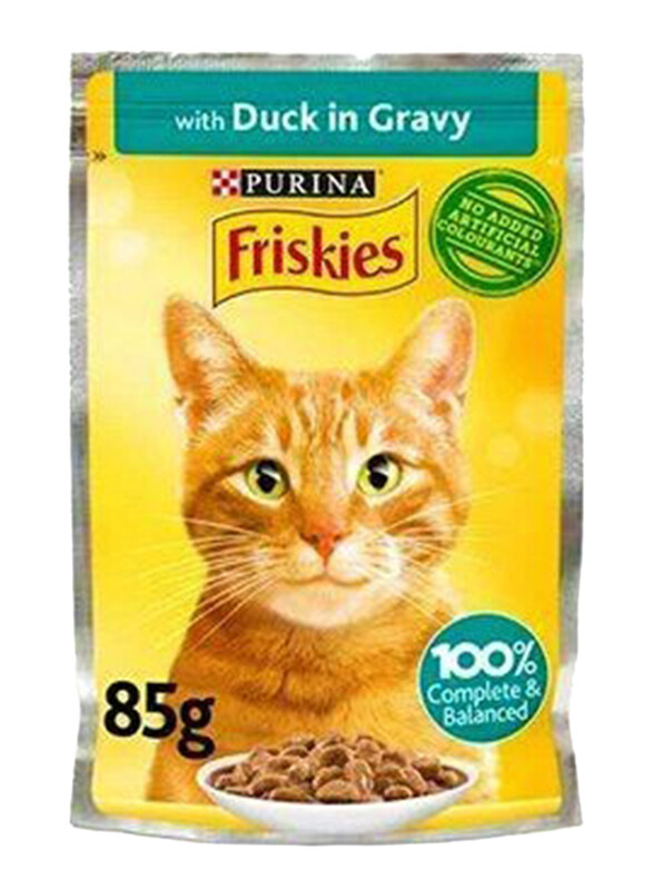 

Purina Friskies Duck in Gravy Pouch Xa Wet Cat Food, 85 grams