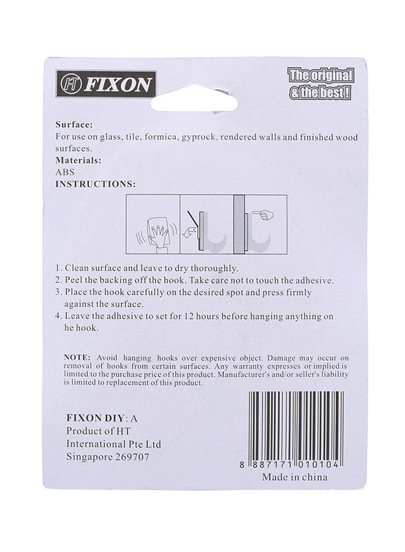 Fixon Adhesive Jumbo Hook, White