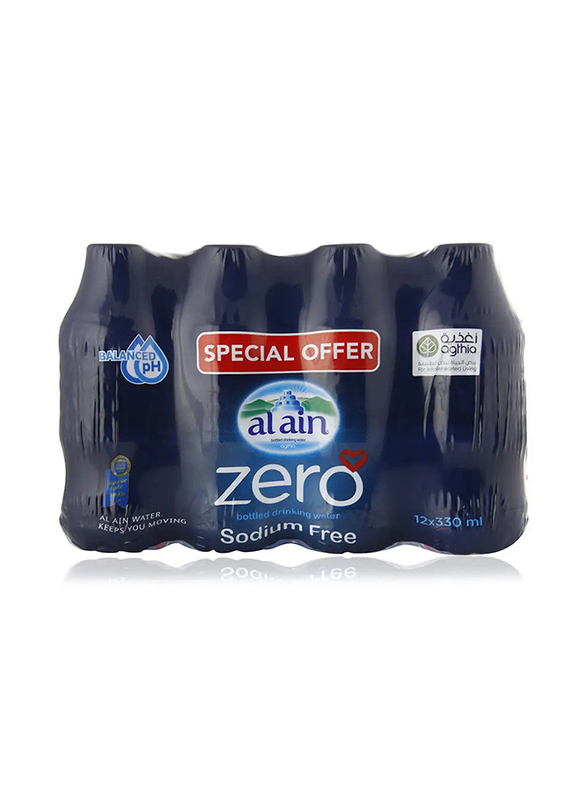 Al Ain Zero Sodium Free Drinking Water - 12 x 330ml