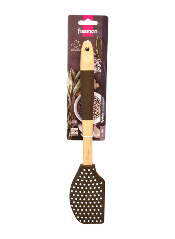 

Fissman 31cm Silicone Spatula, Brown/Beige