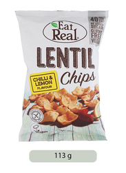Eat Real Chilli & Lemon Flavor Lentil Chips, 1 Piece x 113g