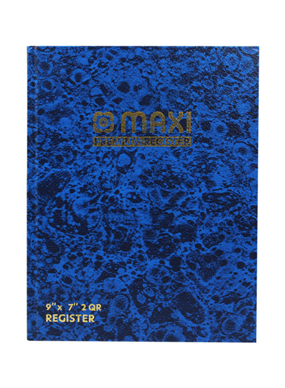 

Maxi Premium Register Ruled Notebook Set, 2QR, 9 x 7 inch, 96 Pages, Blue