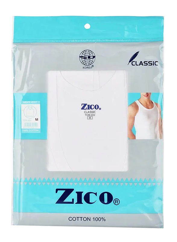 Zico Classic Men's Vest, White, M