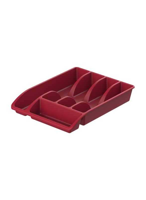 Cosmoplast Cutlery Tray, Large, Dark Red