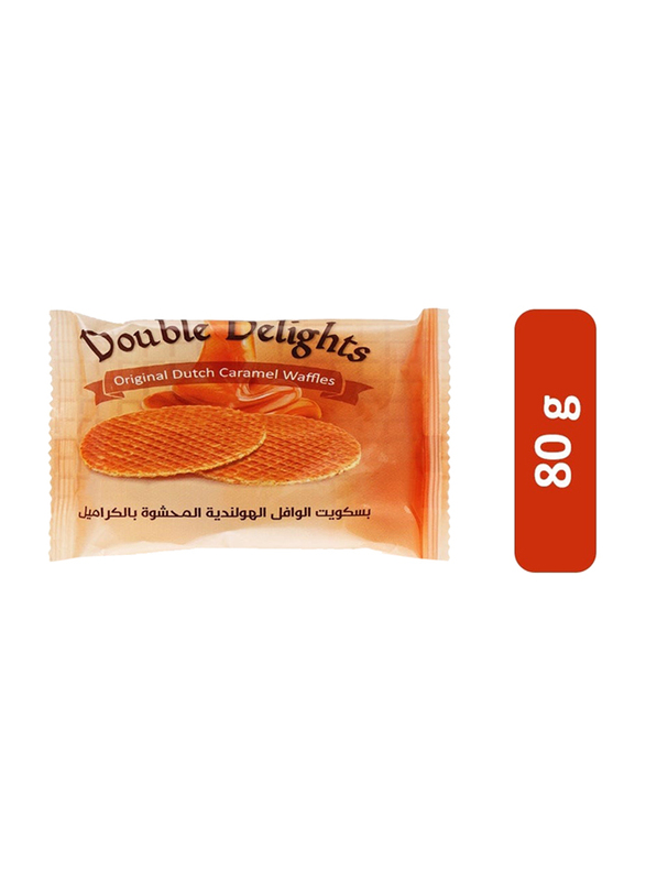 Double Delights Dutch Caramel Waffles, 80g