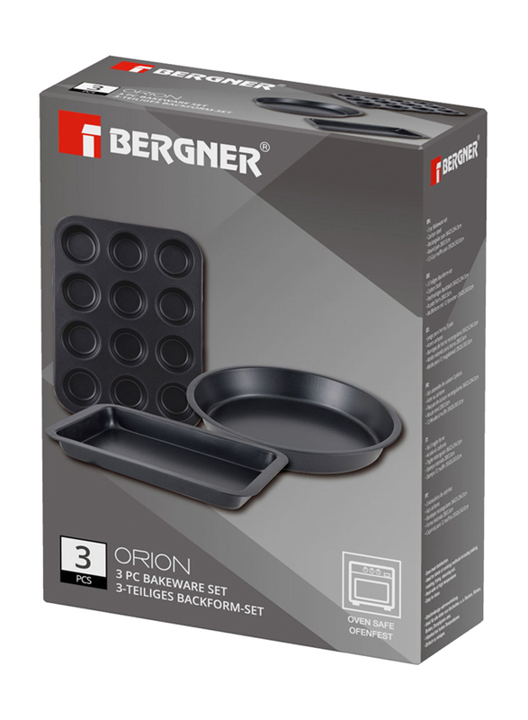 Bergner Orion Non-Stick Carbon Steel Bakeware Set, 3 Piece
