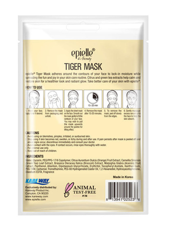 Epielle Tiger Character Mask, 1 Mask