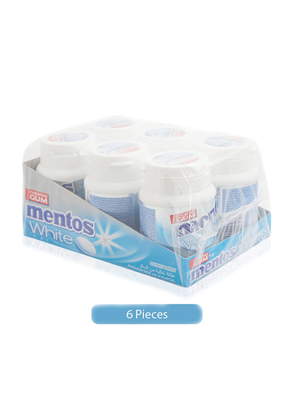 Mentos White Sweet Mint Chewing Gum, 6 Pieces