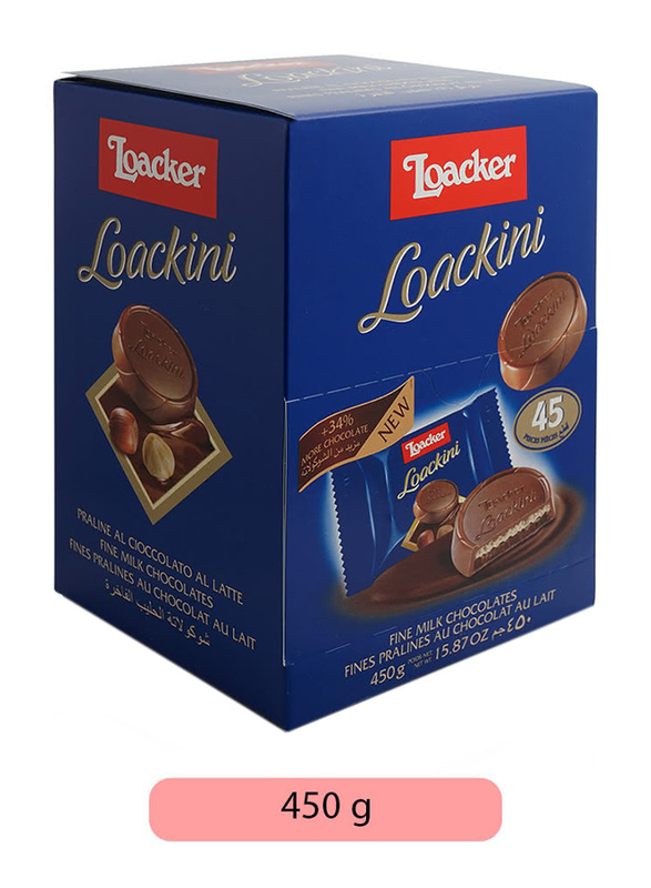 Loacker Loackini Fine Milk Chocolates, 45 Pieces, 450g