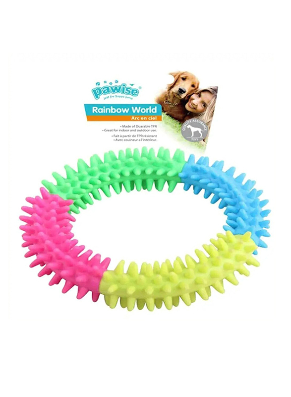 Pawise Dog Rainbow World Coronule Toy, Small, Multicolour
