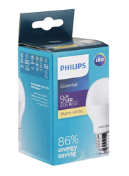 Philips Essential Enegry Saving LED Bulb - 9W, Warm White