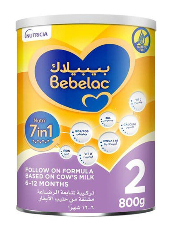 

Bebelac Follow On Formula 6-12 Months 2 Nutri 7in1, 800g
