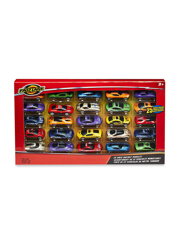 

Fast Lane Diecast Toy Car Set, 25 Pieces, Ages 3+