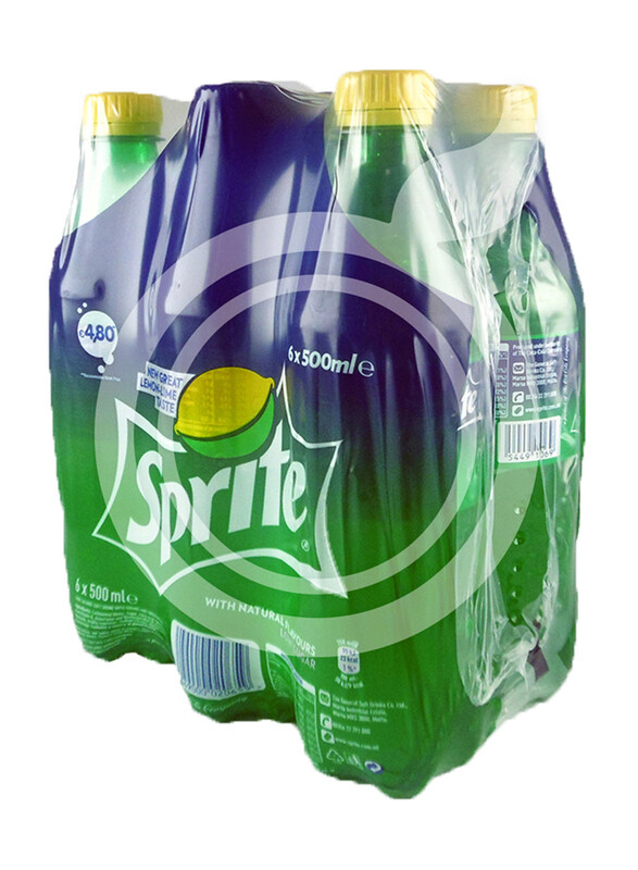 

Sprite Soft Drink Bottle, 6 x 500ml