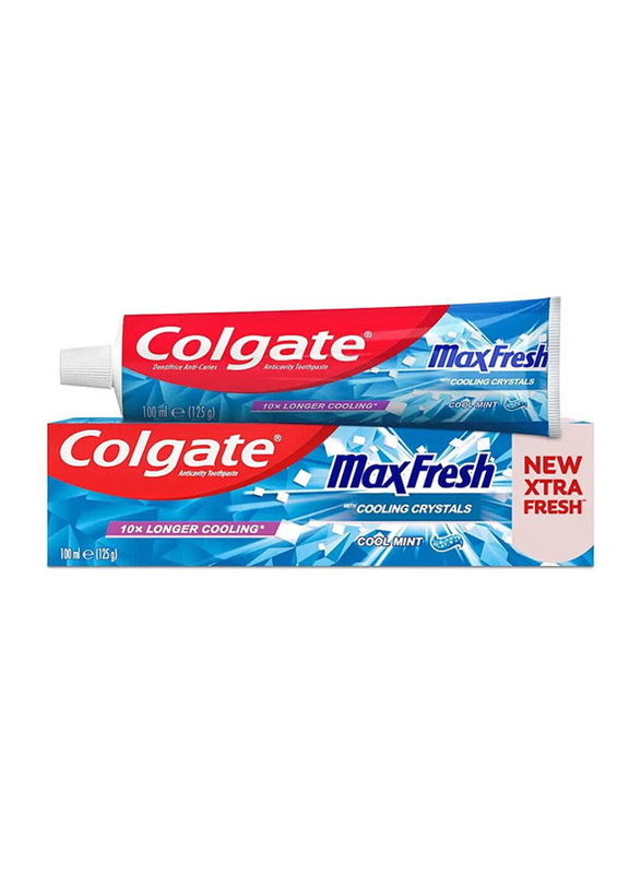 Colgate Max Fresh Toothpaste with Cooling Crystals, Cool Mint Gel Toothpaste - 100ml